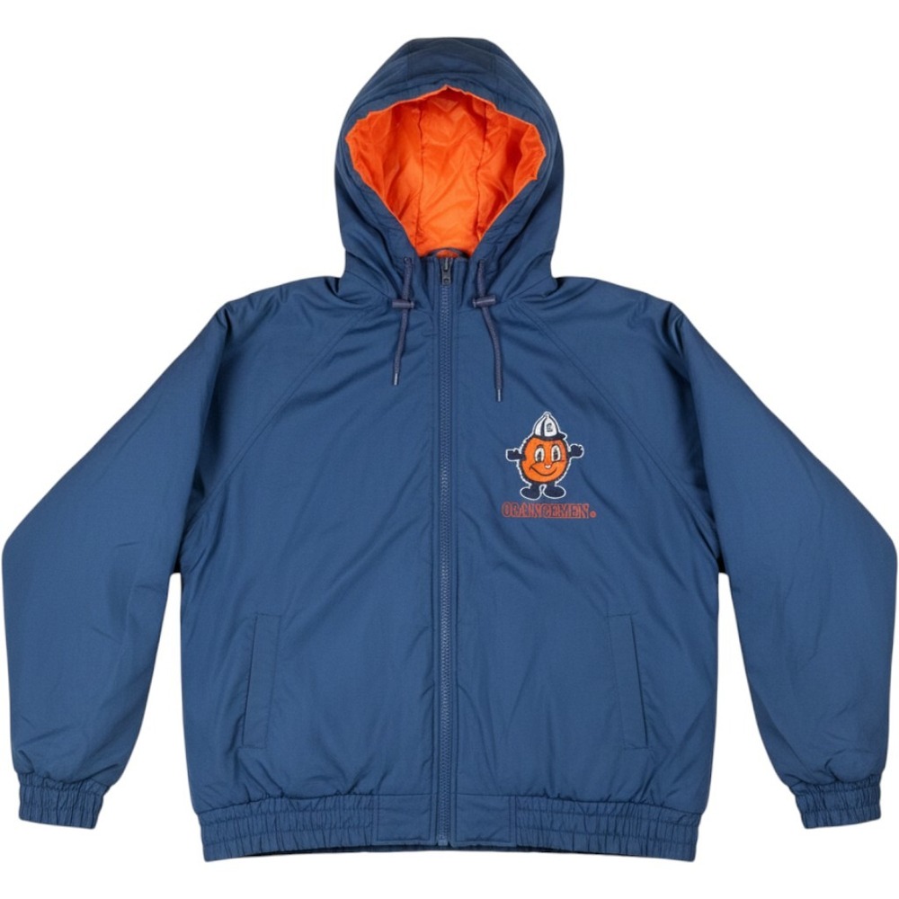 Vintage Fans Gear Syracuse Orangemen Hooded Puffer Jacket Navy Blue Mens Large